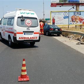 إصابة اربع نساء نتيجة حادث سير
