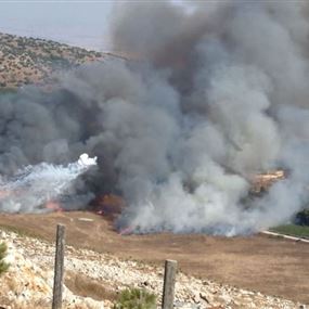قصف للعدو الإسرائيلي على أطراف بلدة مارون الراس
