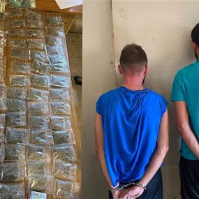 ينشطان بترويج المخدرات ومفرزة استقصاء جبل لبنان تُلقي القبض عليهما