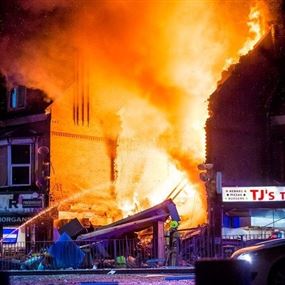 انفجار في مدينة ليستر البريطانية وإخلاء 60 منزلا (فيديو وصور)