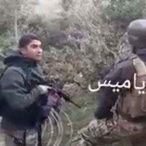 بالفيديو: ضابط في الجيش اللبناني يواجه قوة إسرائيلية