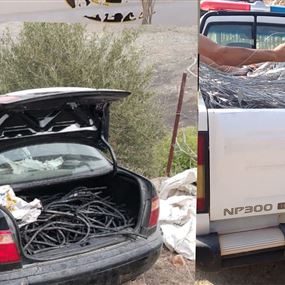 يسرق أسلاك كهربائية من أعمدة شركة كهرباء لبنان