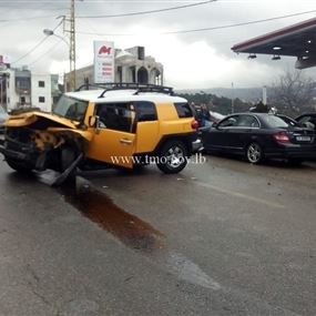 جريحان نتيجة تصادم على طريق السهيلة بلونة