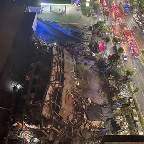 انهيار فندق لحجر مصابي كورونا في الصين (فيديو)