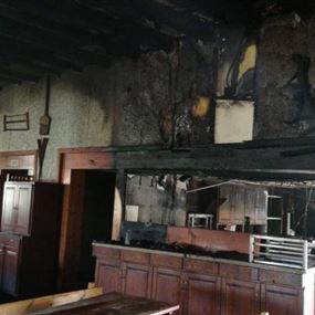 حريق داخل مطعم في حراجل