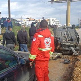 بالصور: إصابة نجل الوزير معين المرعبي في حادث سير مروّع